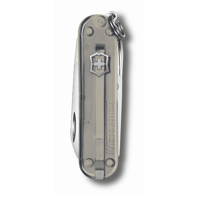 Victorinox Classic SD Couteau de Poche Gris Translucide à 7 Fonctions