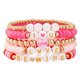 thumbnail image 2 of Pulseras para mujer, regalos para mujer, pulsera de cerámica suave apilada para el día de San Valentín, pulsera de cerámica suave con cuentas y letras en inglés, una pulsera, 2 of 2