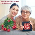 thumbnail image 4 of Square Gift Boxes with Lids for Presents Small Navy Blue Gift Boxes with Clear Window Nesting Gift Boxes Set of 4 Flower Boxes for Arrangements,Mother's Day, 4 of 5
