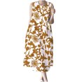 thumbnail image 2 of Puntoco Vestido Mujer Estampado Cuello Redondo Amarillo Xxxxxl,Regalos Para Mujer Joven, 2 of 6