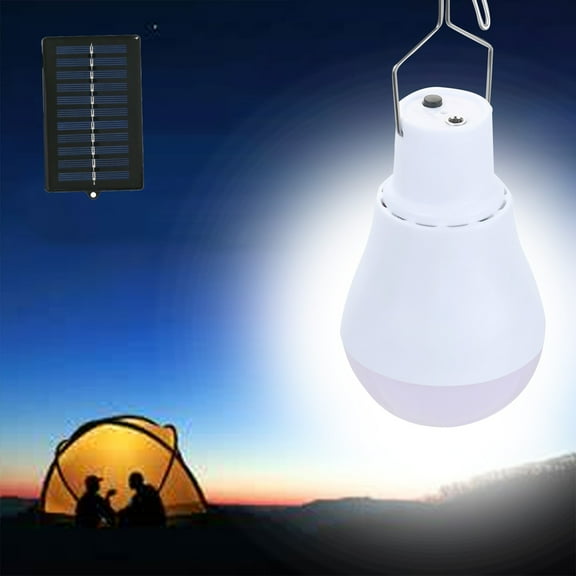 Portable Rechargeable Solar LED Bulb - Indoor/Outdoor Emergency Light, Camping/Hiking/Fishing Tent Lighting for Power Outages