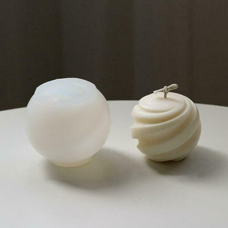 

HeYii Spiral Shape Candle Mold High Temperature Resistance Silicone Soft Handmade Scented Mold Craft Tools L