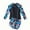 Blue, variant on WOYY Big Girls Surf Swimsuit Long Sleeves Rash Guard Athletic Tankini Bathing Suit