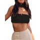 thumbnail image 3 of Txlixc Blusa tubular de verano para mujeres, de punto de color sólido Txlixc moda, 3 of 6