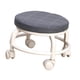 thumbnail image 5 of Taburete de pedicura con asiento redondo y ruedas bajas, ruedas giratorias universales resistentes, de alta resistencia negro, 5 of 9