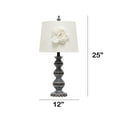 thumbnail image 3 of Mod Lighting and Decor Embellished Table Lamp with Flower Adornment Tapered Shade - 25" - Bronze and, 3 of 5