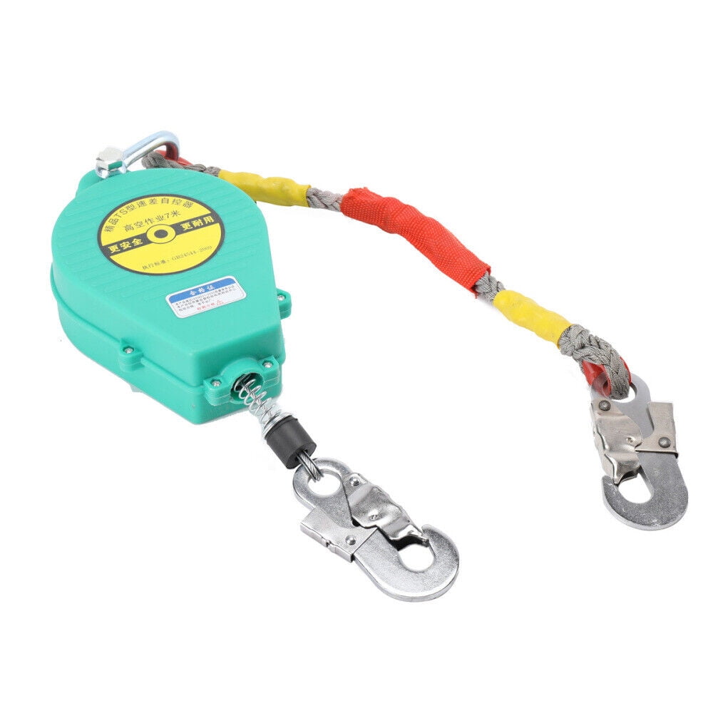 ECUTEE 23ft Self Retracting Lifeline Lanyard 330lbs Fall Arrester Fall Protection &Hook