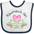thumbnail image 3 of Inktastic Mawmaw's Girl Heart Flowers Girls Baby Bib, 3 of 4
