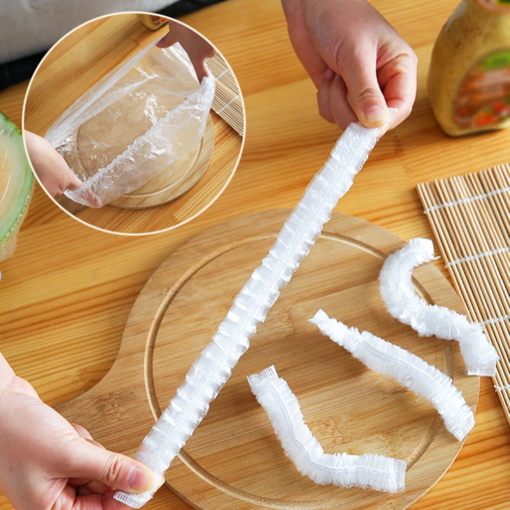 100PC Disposable Clear Shower Caps for Bathroom Hotel Hair Salon