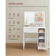 thumbnail image 3 of SONGMICS HOME Tocador, Mesa de Maquillaje con Espejo Grande, Gabinete con 2 Estantes Ajustables, 2 Estantes Abiertos, 1 Cajón, Blanco RDT119W01, 3 of 6