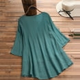 thumbnail image 3 of NECHOLOGY Black Button Down Shirt WomenWomen's Elegant Notch V Neck Sleeveless Blouse Guipure Lace Work Office Solid Top Green 5X-Large, 3 of 5