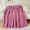 thumbnail image 6 of Clearance Boovnll Throw Blanket, Super Cozy Soft Solid Color Lightweight Flannel Blankets, Machine Washable Microfiber for All Season Home, Office, Living Room, Couch, Sofa, Blanket - 71x79", 6 of 9