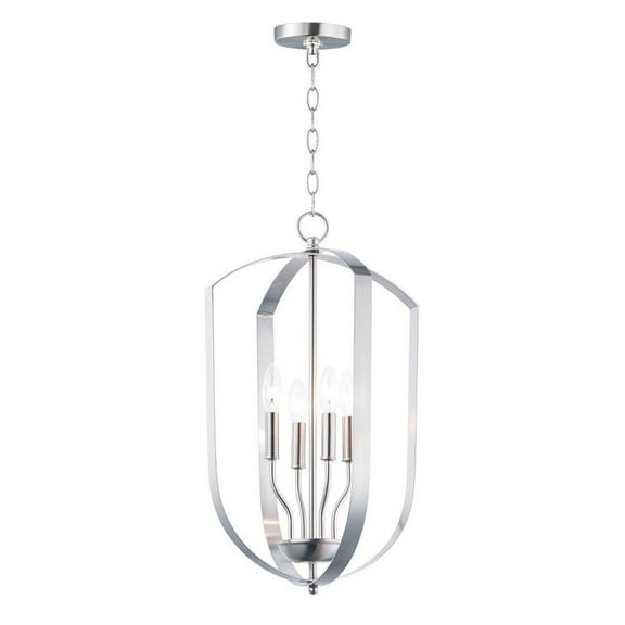 -4 Light Chandelier-14.5 inches Wide By 23.5 inches High-Satin Nickel Finish Bailey Street Home 93-Bel-4167533