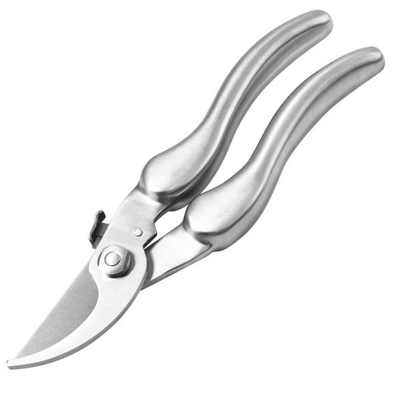 Cglfd Stainless Steel Handle Garden Fruit Pruning Shears Labor - saving Gardening Shears Gardening Tools Pruning Shears Garden Shears, Silver