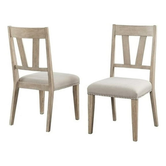 Modern Farmhouse Side Chair Dining Side Chair Light Tan Wood