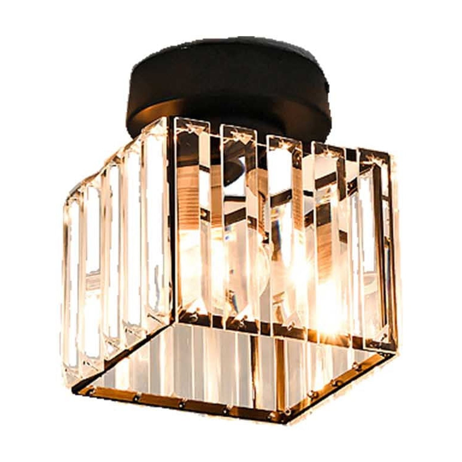 Flush Mount Ceiling Light LED Ceiling Lamp Square Crystal Kitchen Ceiling Lighting Fixtures for Bedroom Hallway Entryway Bathroom