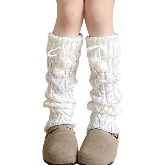 Fashionable Kids Socks Covers Soft & Breathable Stackable Socks Comfortable Knit Leg Warmers for Girls Age 3-13 Years