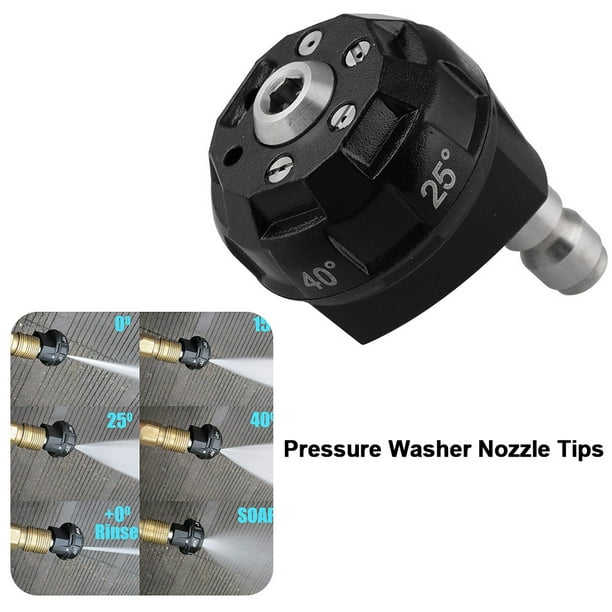 High Pressure Cleaner Car Wash Nozzle Multifunction 6In1 Porous