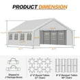 thumbnail image 6 of Aoodor 26 x 20 ft Marquee Party Tent with Church Window Sidewalls, Waterproof Pavillion Tent, Outdoor Event Tent, Wedding Party Tent - White, 6 of 10
