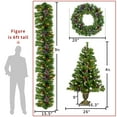 thumbnail image 5 of 3pcs Pre-lit Christmas Decoration Set, 2 Packs 4''Christmas Entrance Trees and 9' Garland, Green Artificial Xmas Decorative Set for Door Fireplace W/Warm Lights, 5 of 10