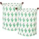 thumbnail image 1 of Laundry Hamper Set of 2 Collapsible Laundry Hamper, Canvas Laundry Hamper, Dirty Laundry Hamper with Handles for Home, Office, Dorm (Cactus), 1 of 4