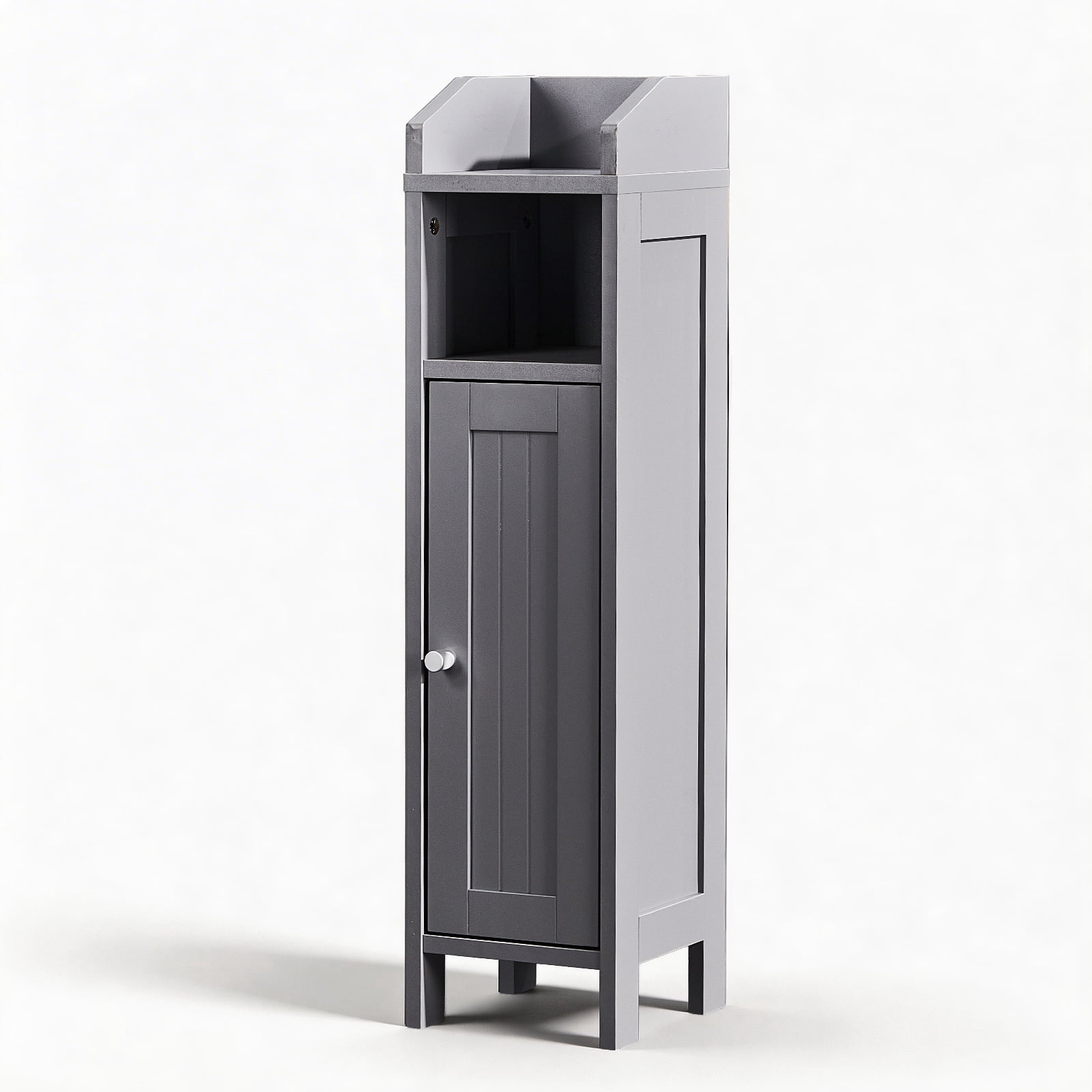 Ktaxon Slim Bathroom Cabinet Storage, Toilet Cabinet with 2 Drawers, beside Toilet Cabinet Saving Space, Gray