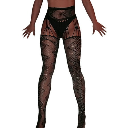 

VerPetridure Fishnet Stockings Thigh High Stockings for Women Lingerie Sexy Women Glitter Rhinestone Fishnet Mesh Stockings Tights Pantyhose Pretty