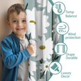 thumbnail image 3 of Blackout Kids Curtains,Gray Daisy Flower White Blooms Pattern Childrens Insulated Curtains Set Of 2,Bedroom Essentials,Toddler Room Decor 52"x63", 3 of 5