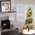 thumbnail image 6 of Gustave 35inch Snowflake Christmas Tree Skirt Snowy White Faux Fur Xmas Tree Skirt for Christmas Decorations Indoor Outdoor New Year Party Supply "Gold", 6 of 6