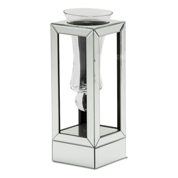 Michael Amini Montreal Mirrored 22" Glass Vase