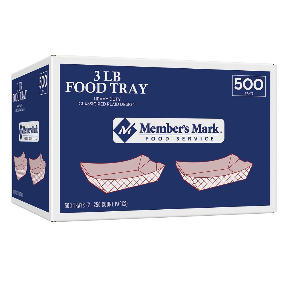 Member's Mark Food Tray, 3 Lb, 500 Ct