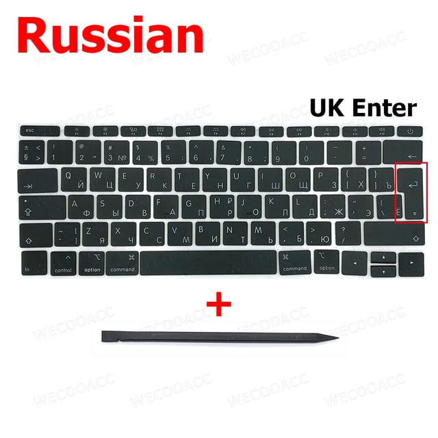 New Replacement Keyboard Keys Keycap US UK French Russian Spain EU For Macbook Pro Retina 13" A1708 Key Cap 2016 2017 Year Russian