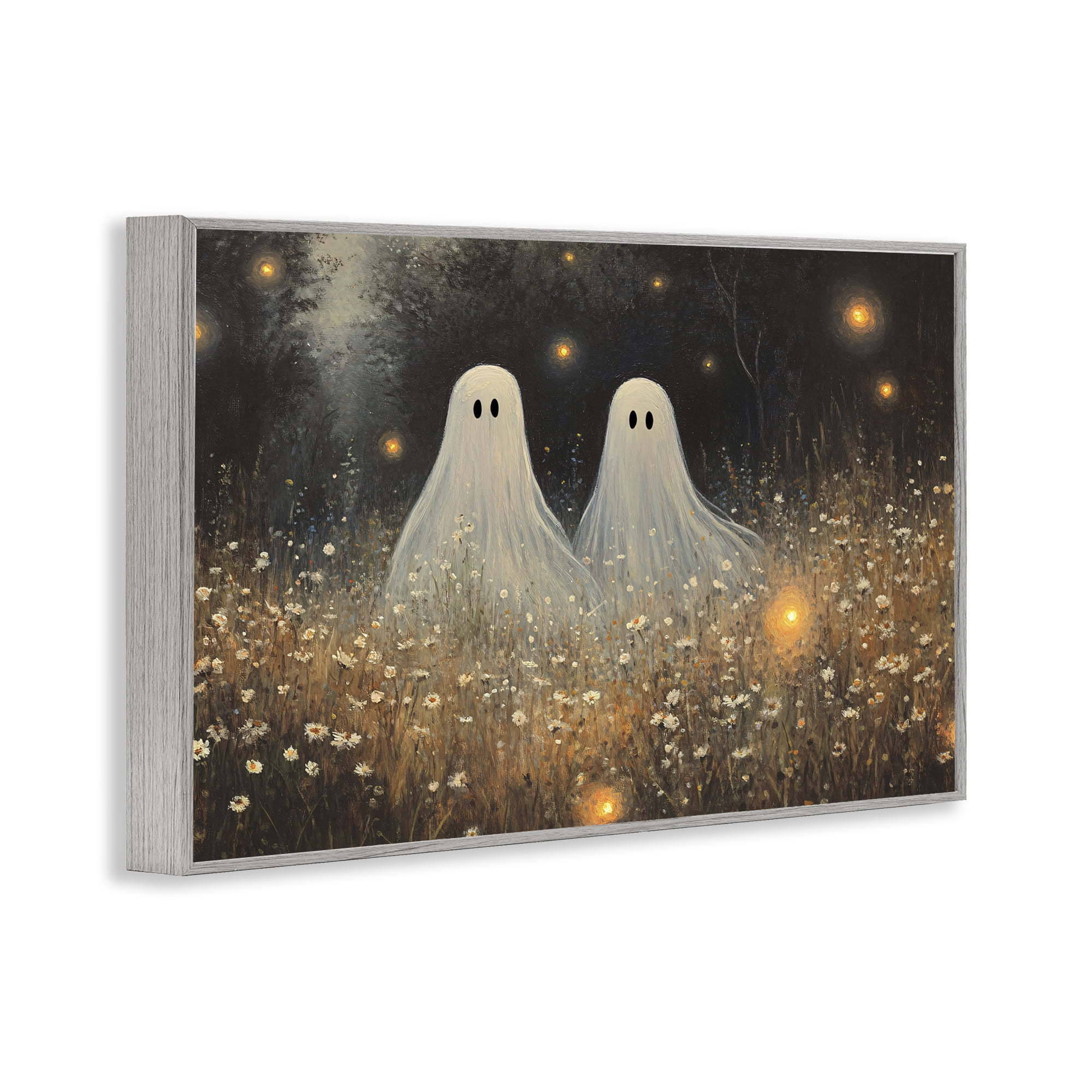 Stupell Industries Ethereal Ghost Twins Gray Framed Giclee Art, design by Jacky Ngan