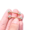 thumbnail image 3 of A Pair of Golden Adorable Mixed Flavor Ice Cream Cone Nipple Barbell, 3 of 5
