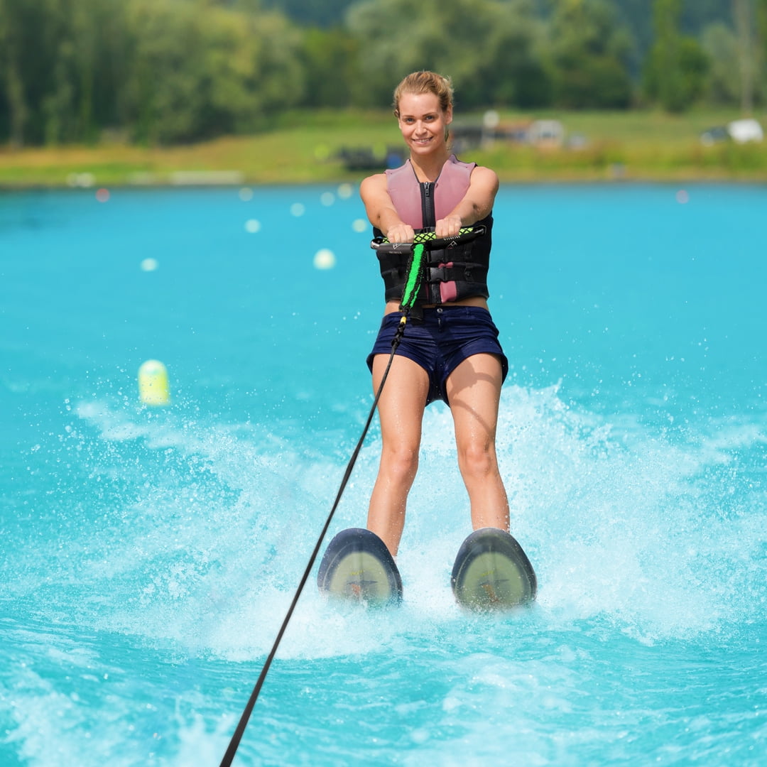 Obcursco 75ft Ski Rope, 5-Section Watersports Ropes with EVA Handle for Wakeboard, Water Ski and Kneeboard(Green/Black) - Walmart.com Obcursco 75ft Ski Rope, 5-Section Watersports Ropes with EVA Handle for Wakeboard, Water Ski and Kneeboard(Green/Black) - Walmart.com