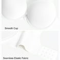 thumbnail image 5 of YANDW Push Up Padded Bra for Women Plunge Underwire T-Shirt Bras Add Cup, White 38D, 5 of 7