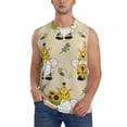 thumbnail image 1 of Fotbe Gnomes Bees And Sunflowers Men's Camiseta sin Mangas Estampada para Hombres, Playera Casual para Gimnasio, Entrenamiento, Playa-XX-Large, 1 of 7