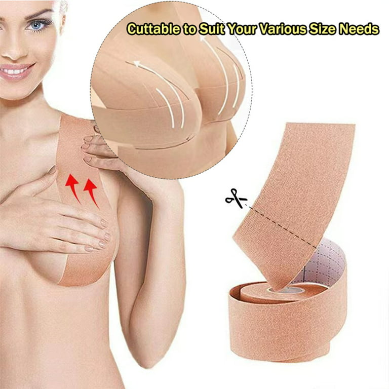 Boob Tape for Breast Lift, Boobytape for Large Breasts with Reusable Nipple  Covers, Breast Tape with Free Pasties, Backless Bra, Invisible lifting