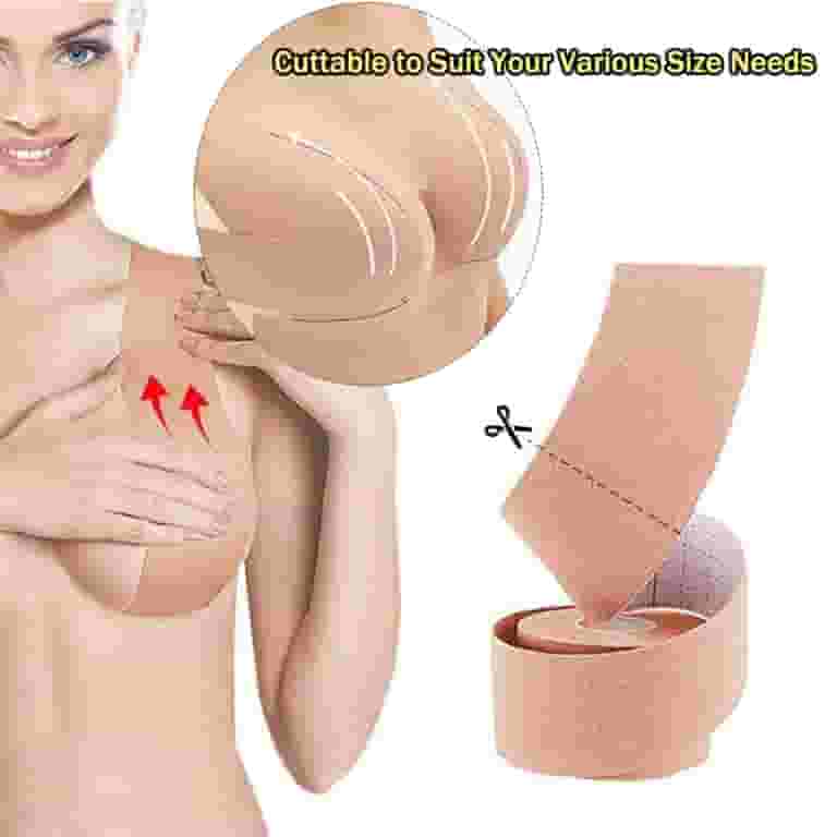 Boob Tape, Breast Lift Tape, BoobyTape for A To E Cup, Self Adhesive Bra Tape, Body Tape, Chest Support for Any Size, Push Up In All Dress - Walmart.com Boob Tape, Breast Lift Tape, BoobyTape for A To E Cup, Self Adhesive Bra Tape, Body Tape, Chest Support for Any Size, Push Up In All Dress - Walmart.com