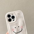 thumbnail image 3 of Cute Smile Face Meteorite Shape Glossy Soft Case  for iPhone (White,iPhone 15), 3 of 6
