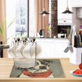 thumbnail image 2 of Qxltty Dog with Red Scarf Leather Drying Mat for Kitchen Countertops Coffee Mats Hide Stain Quickly Absorbs Water Tableware Decor, 2 of 6