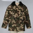 thumbnail image 4 of Aimik Up To 65% Off Clearance Men Winter Casual Camouflage Hooded Zipper Pockets Long Sleeve Cardigan Coat Parkas, Christmas-Army Green XL, 4 of 6