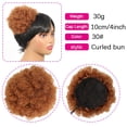 thumbnail image 3 of Pièces de Cheveux Courtes Crépus Bouclés Chignon Afro Bouffant Cordon Extension Queue de Cheval Synthétique Queue de Cheval Bouclée Postiche Chignon, 3 of 5