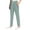 Green, variant on Women's Ice Silk Straight Leg Pants, Comfortable and Breathable Casual Trousers for Daily Relaxed Wear, Solid Color Soft Fabric for All-Day Ease Black L