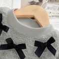 thumbnail image 6 of xaweyi Little Girls Fuzzy Bow Decor Sweatshirt Skirt Outfit 2‑Piece Long Sleeve Top & Pleated Skirt Set Size 7 Years, 6 of 7