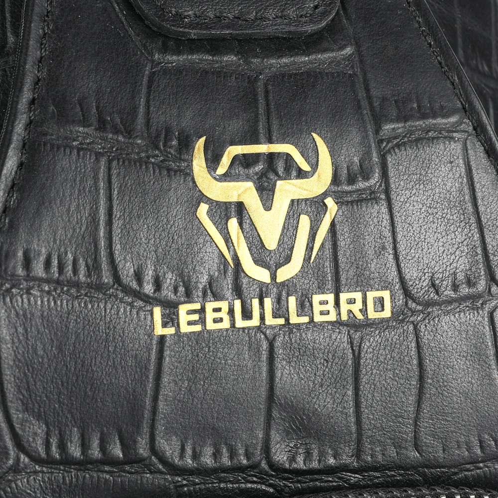 LEBULLBRO Sling Bag for Men Genuine Leather Chest Bag Crossbody Backpack Travel Hiking Outdoor Sports Alligator Pattern Cowhide