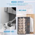 thumbnail image 5 of Closet Hanging Organizer with Mesh Pockets & Rotating Metal Hanger,Dual Sided Wall Shelf Wardrobe Storage Bags,Oxford Cloth Space Bag for Bra Underwear Underpants Socks(beige,24 Pocket), 5 of 8