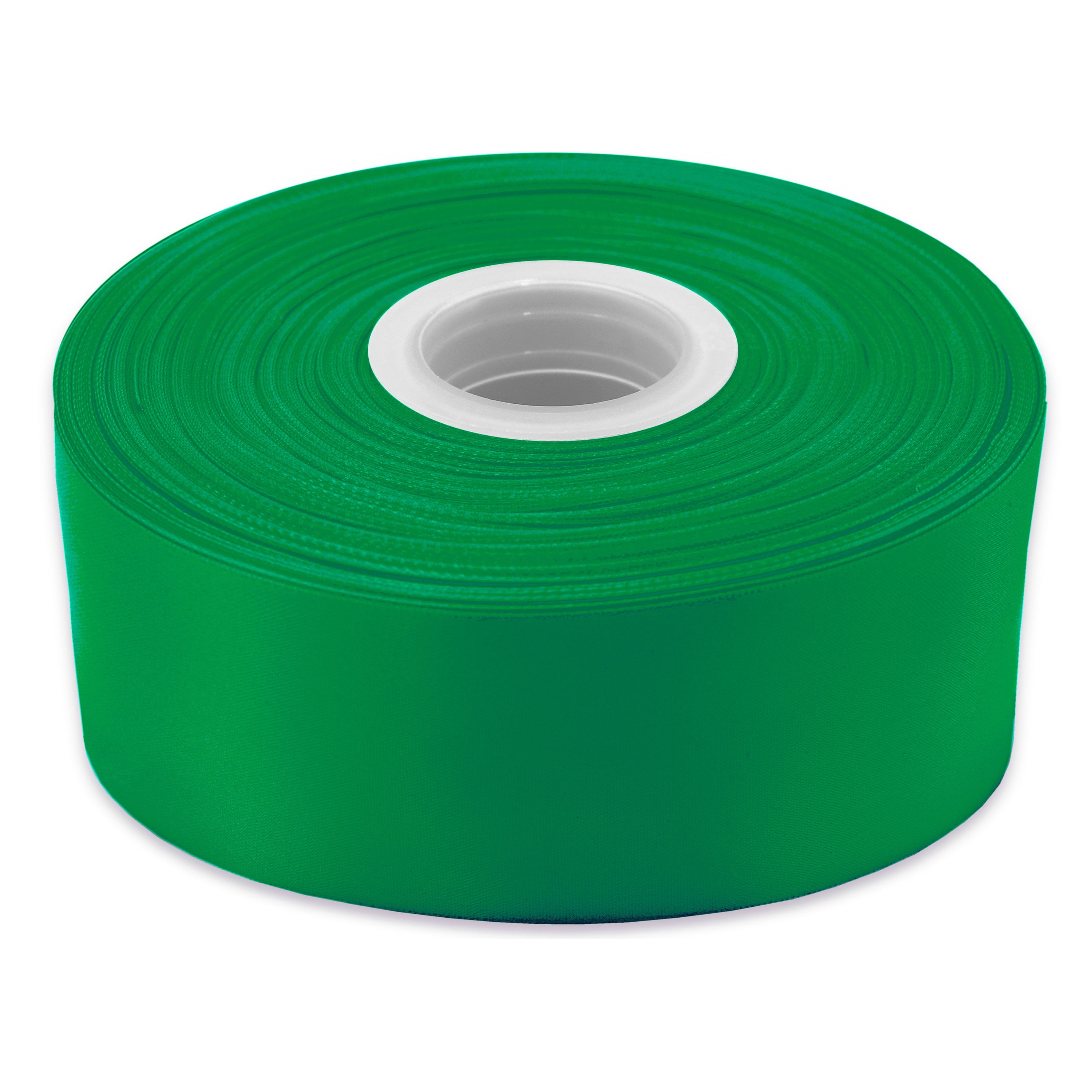 Polyester Emerald Green Single Face Satin Ribbon, 150' x 1.5" by Gwen Studios