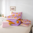 thumbnail image 6 of Erosebridal Cute Animals Capybara 7-Piece Bedding Comforter Set For Capybara Lovers,Orange Flowers Blossom King Bedding Sets For Kids ,Reversible Pink, 6 of 7