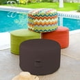 thumbnail image 3 of Covers & all Round Ottoman Cover, Heavy Duty 18 Oz Waterproof UV & Weather Resistant Patio Garden Furniture Stool Protector Indoor Outdoor Use, Air Vents & Drawstrings (34" Diameter x 22" H, Coffee), 3 of 6